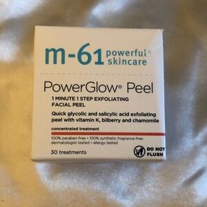 m-61 PowerGlow Peel 1 Minute 1 Step Exfoliating Facial Peel 30 Sealed Pads NIB